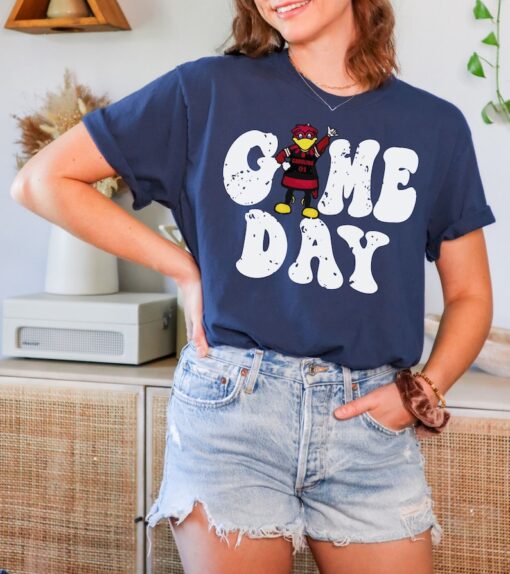 Game Day Shirt Retro South Carolina, Graphic Design shirt Distressed Bella Canvas Tshirt Football