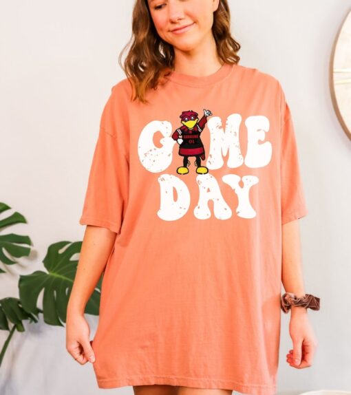 Game Day Shirt Retro South Carolina, Graphic Design shirt Distressed Bella Canvas Tshirt Football