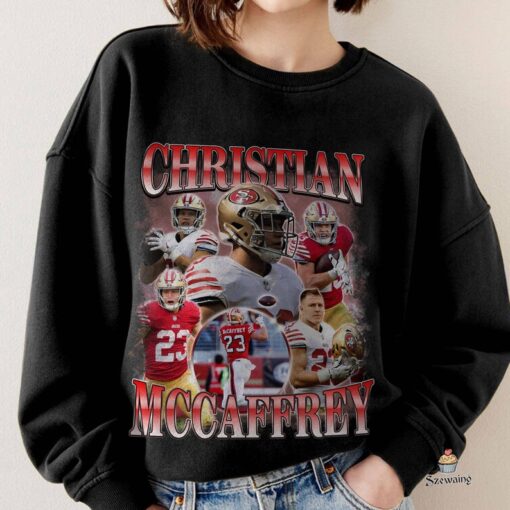 Christian McCaffrey Vintage 90's Bootleg Shirt, Vintage Christian McCaffrey Shirt, Football Shirt