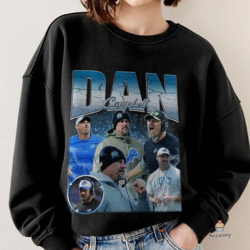 Vintage Dan Campbell Bootleg Shirt, Football shirt, Classic 90s Graphic Tees, Unisex, Vintage Bootleg