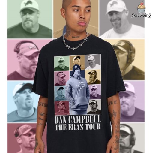 Dan Campbell The Eras Tour Fan Shirt, Football Shirt, Game Day Shirt, Vintage 90's Shirt, Unisex, 90s Graphic Tee