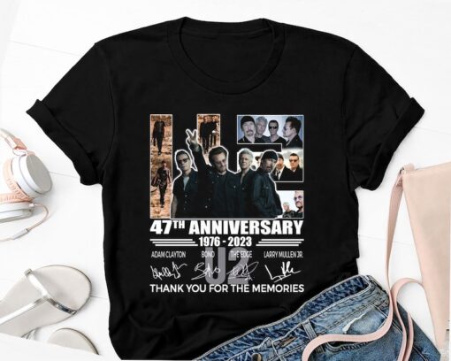 Signature U2 Band 47th Anniversary Shirt, The Joshua Tree U2 Band T-Shirt, Achtung Baby Tour 2023 Shirt, U2 Band Shirt