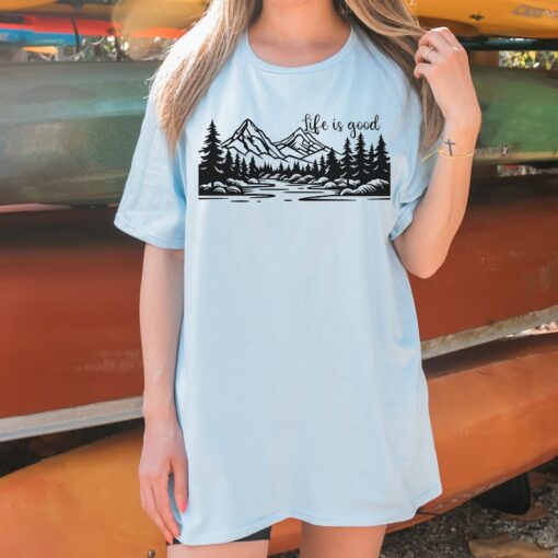 Life is good tshirt, mountain shirt, adventure shirt, camping shirt, nature lover gift, unisex camping tee