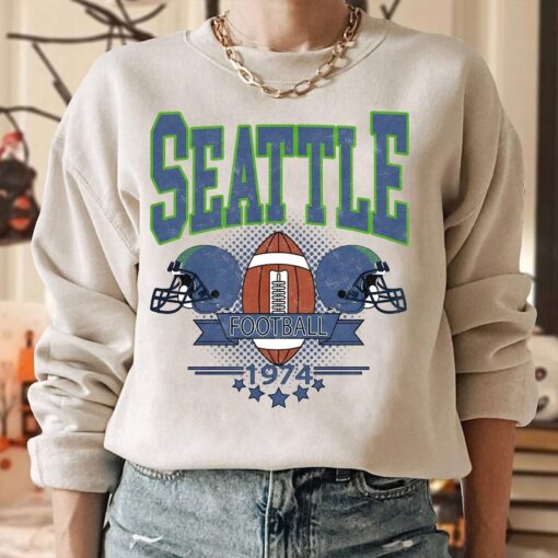 Vintage Seattle Football Sweatshirt, Seattle Football Shirt , Seattle Fan Gift , Sunday Football, Unisex T-shirt