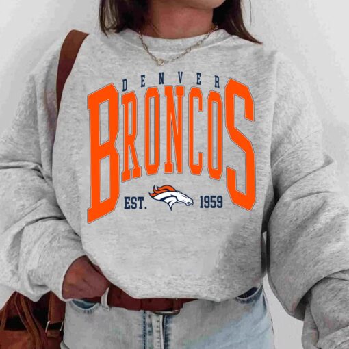 Vintage Denver Broncos Sweatshirt, Denver Broncos T-Shirt, Denver Broncos Crewneck, Denver Broncos Gift