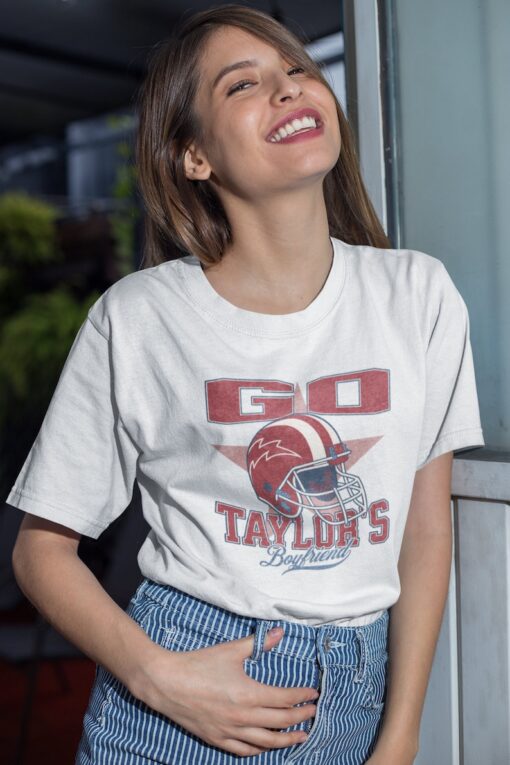 Go Taylor's Boyfriend T-Shirt, Football Era, Funny Unisex Design, Football Shirt