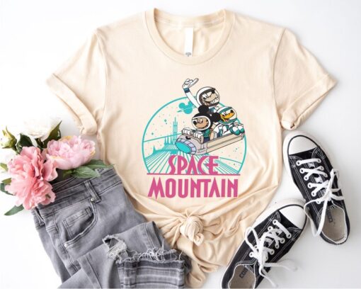 Vintage Disney Space Mountain Shirt, Disney Astronaut Shirt, Disneyworld Shirts, Walt Disney World Shirt