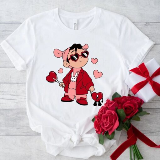 Valentine Baby Benito Shirt, Valentine’s Day Shirt, Bad Bunny Shirt, Heart Shirt, Heart Lollipop Shirt