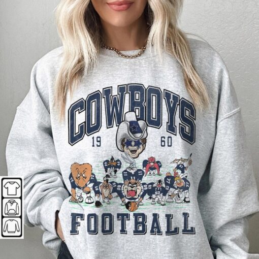 Cowboys Vintage Looney Tunes Football Sweatshirt