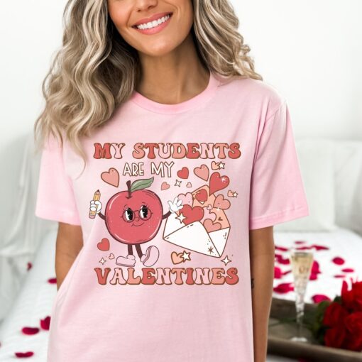 Retro Teacher Valentine Shirt, Comfort Colors New Teaching Assistant Heart Tshirt