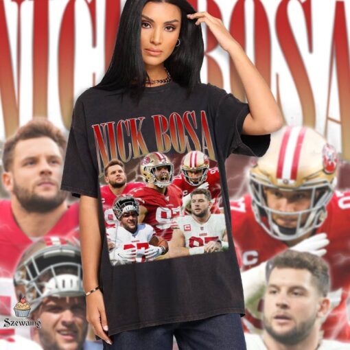 Vintage Nick Bosa shirt, Football shirt, Classic 90s Graphic Tee, Unisex, Vintage Bootleg, Gift, Retro