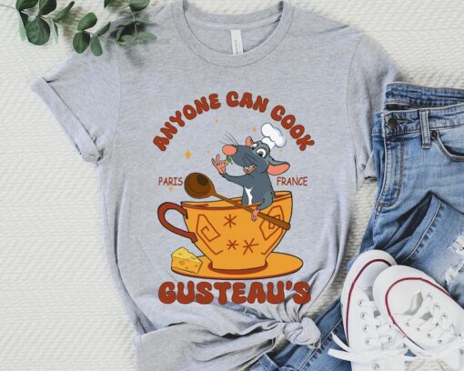 Retro Little Chef Remy Anyone Can Cook Gusteau Comfort Colors Shirt, Ratatouille Disney T-shirt, Disneyland Trip Outfits