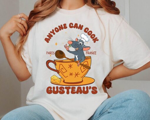 Retro Little Chef Remy Anyone Can Cook Gusteau Comfort Colors Shirt, Ratatouille Disney T-shirt, Disneyland Trip Outfits