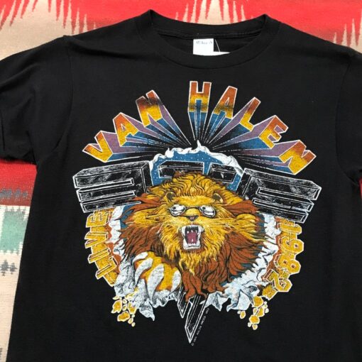 1980s 1982 Van Halen Hide Your Sheep Down The River Live Tour Double Sided T-Shirt Made in USA Size XS/S