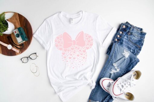 Mickey Minnie Heart Shirt, Valentines Day shirt, Minnie Hearts, Minnie Mouse Shirt, Disney Shirt, Minnie Ears, Gift For, Minnie Valentine