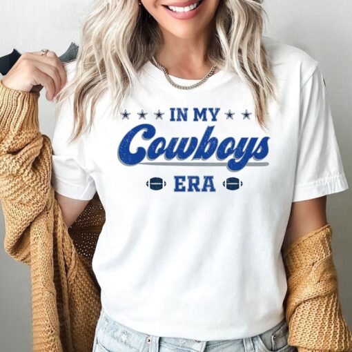 In My Cowboys Era Shirt, Cute Womens Dallas Cowboys TShirt, Women's Cowboys Football Tee, Taylor Swift NFL Eras Tee