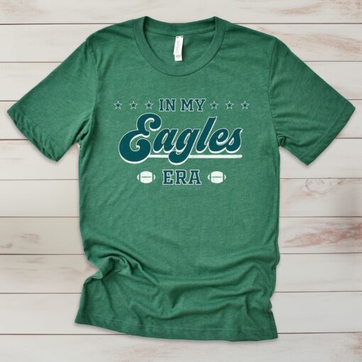 In My Eagles Era Shirt, Cute Womens Philadelphia Eagles TShirt, Women's Eagles Football Tee, Taylor Swift NFL Eras Tee