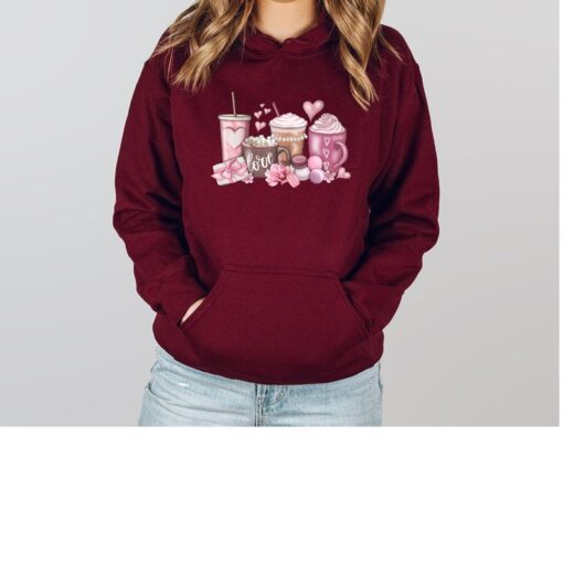 Womens Valentines Day Sweatshirt, Valentine Coffee Sweatshirt, Womens Valentines Day Sweater, Valentines Day Shirt, Valentines Sweater