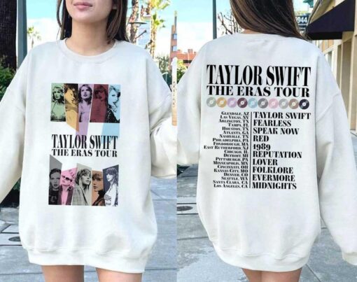 Two Sides Vintage Taylor Eras Tour Shirt, Taylor Merch Shirt, Midnights Album Concert Outfit Shirt