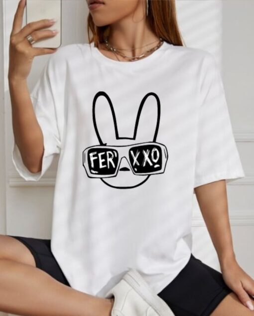 Bad Bunny x Ferxxo Iconic Bunny Logo Meets Ferxxo Gafitas Unisex Shirt | Bad Bunny New Album Merch