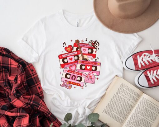 Valentines Cassette Tape Shirt, Valentines Country Music T-Shirt, Valentine's Day Shirt, Valentines Howdy Shirt, Cute Valentines Retro Tee