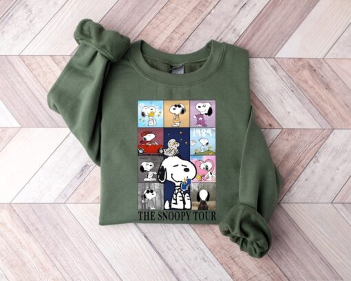 Swift Eras Tour Snoopy Sweatshirt, Snoopy Dog Sweater, Swiftie Eras Crewneck, Lover Midnights Folklore T-shirt