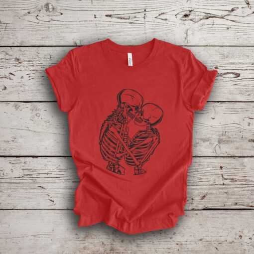 Love Skeleton Valentine Shirt, Valentine Skeleton Shirt, Valentine Matching Shirt, Valentines Shirt, Goth Valentines Shirt