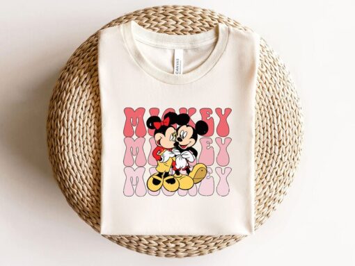 Mickey Valentines Shirt, Minnie Love Shirt, Disney Love Sweatshirt, Minnie Mickey T-Shirt, Cute Mickey Minnie, Cute Couple Shirt, Gift Tee