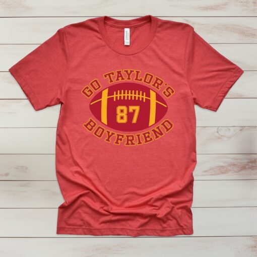 Go Taylor's Boyfriend Football Shirt, Chiefs Swift Kelce T-Shirt, Game Day Tee, Funny Football Fan Gift Shirt