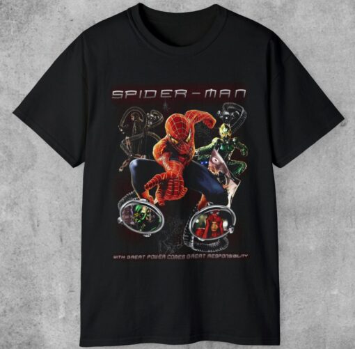 Vintage Spiderman Shirt, Retro 90s Spiderman Graphic tee, Marvel T-shirt, Vintage super hero shirt