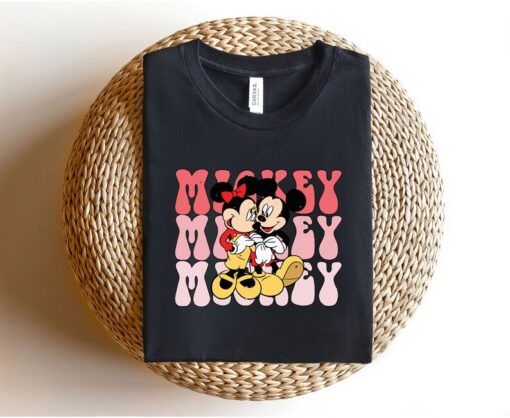 Mickey Valentines Shirt, Minnie Love Shirt, Disney Love Sweatshirt, Minnie Mickey T-Shirt, Cute Mickey Minnie, Cute Couple Shirt, Gift Tee