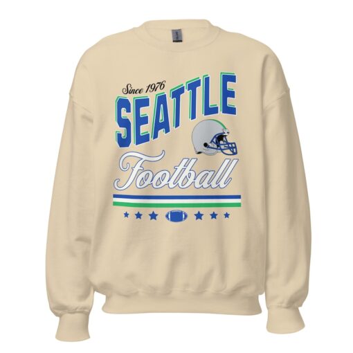 Seattle Football Retro Sweatshirt Seattle T-Shirt Gameday Apparel Seattle Sweater Seattle Shirt Gift Vintage 80s