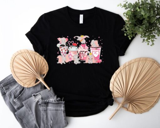 Valentine Dumbo Coffee Shirt, Disney Dumbo Shirt, Valentine Disney T-Shirt, Disney Characters Tee, Disney Love Tee, Valentine Day Shirt