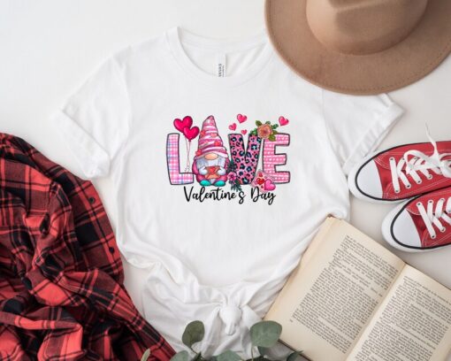 Valentine's Day Love Gnome Shirt, Valentine Gnome T-Shirt, Valentine Matching Tee, Gnome Lover Shirt, Happy Valentine Tee, Valentine Shirt