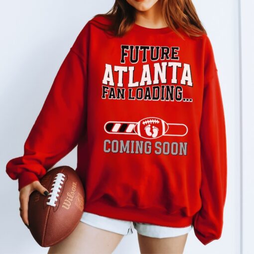 Future Atlanta Football Fan Loading ATL Game Day Maternity Reveal Sports Gender Reveal Football Baby Shower Gift for