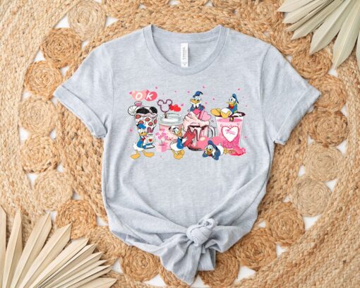 Disney Donald Duck Valentine Coffee Shirt, Disney Shirts, Valentines Shirts, Valentine's Day Shirt, Couples Shirt, Valentine Coffee Shirt