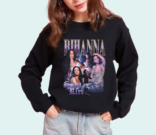 Rihanna Vintage 90s Shirt Retro Fan Shirt, Rihanna Hip Hop Graphic Tee T-Shirt, Sweatshirt, Hoodie Gift