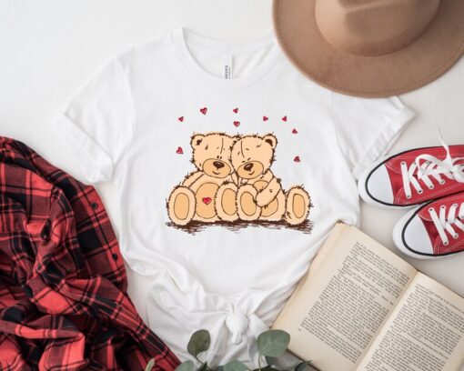 Valentines Teddy Bear Shirt, Valentines Bear Lover T-Shirt, Valentine's Day Shirt, Valentines Matching Shirt, Cute Valentines Tee