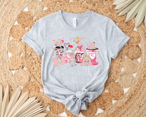 Dumbo Valentine Day Coffee Latte Shirt, Disney Dumbo Shirt, Dumbo Valentine Gift, Cute Dumbo Valentine Shirt