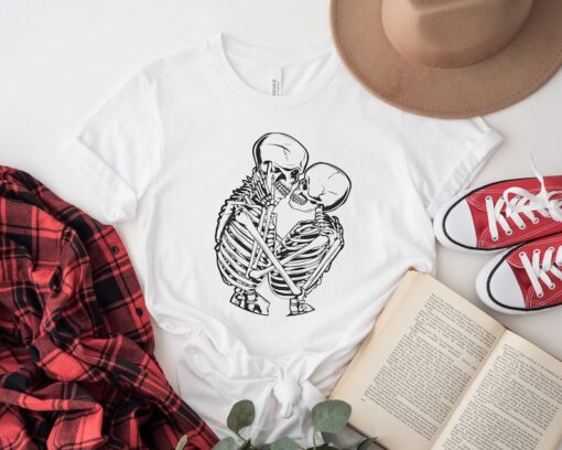 Love Skeleton Valentine Shirt, Valentine Skeleton Shirt, Valentine Matching Shirt, Valentines Shirt, Goth Valentines Shirt