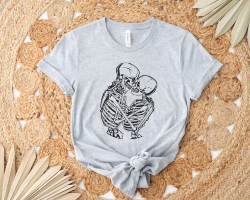 Love Skeleton Valentine Shirt, Valentine Skeleton Shirt, Valentine Matching Shirt, Valentines Shirt, Goth Valentines Shirt