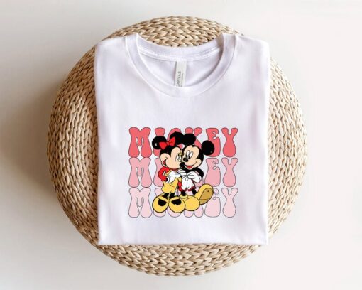 Mickey Valentines Shirt, Minnie Love Shirt, Disney Love Sweatshirt, Minnie Mickey T-Shirt, Cute Mickey Minnie, Cute Couple Shirt, Gift Tee