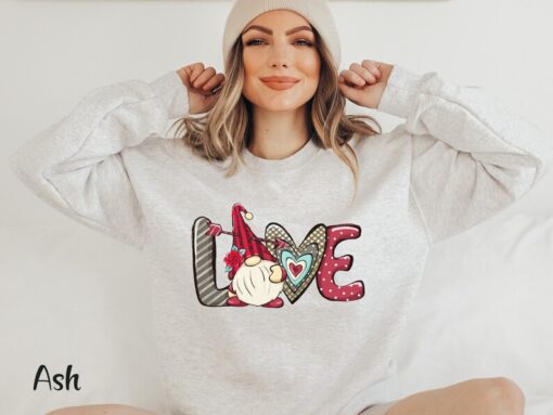 Gnomes Valentine Day Sweatshirt Valentine Love Gnomes Shirt Love Gnomes Valentine Shirt Love Valentine Gnomes Gift Matching Valentine Tshirt