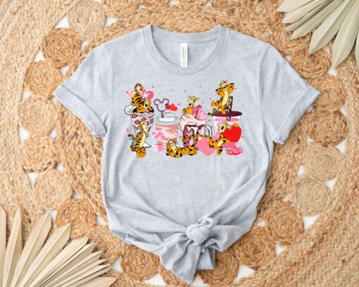 Valentines Tigger Coffee Cup Shirt, Disney Characters Tiger Shirt, Disney Trip Shirt, Disneyland Shirt, Tiger Shirt, Walt Disney World Shirt