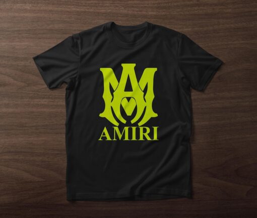 Amiri Core Yellow Logo T-Shirt, Amiri Core Yellow Logo Sweatshirt, AMIRI Unisex Shirt, Amiri hoodie