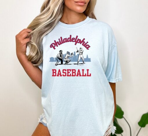 Philadelphia Baseball Tshirt Philly Baseball Tee Shirt Game Day Shirt Retro Philly Sports Comfort Colors® Shirt Baseball