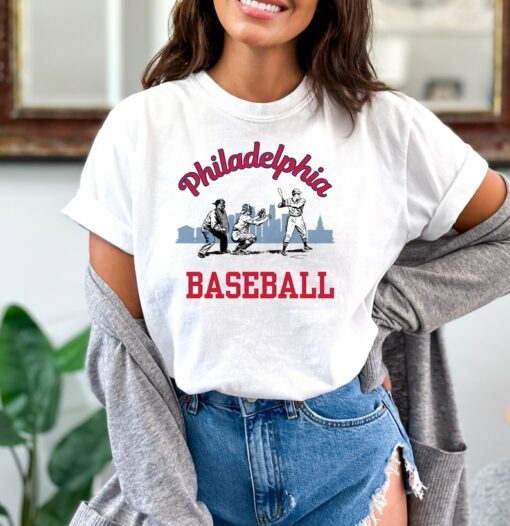 Philadelphia Baseball Tshirt Philly Baseball Tee Shirt Game Day Shirt Retro Philly Sports Comfort Colors® Shirt Baseball