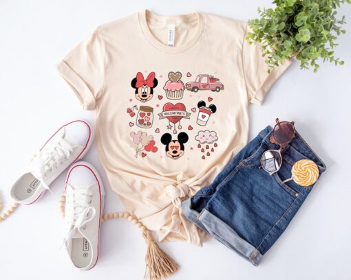 Disney Valentine's Day T-Shirt, Matching Valentines Shirts, Mickey And Minnie Friends Shirt, Disney Valentine's T-Shirt, Valentines Gift Tee