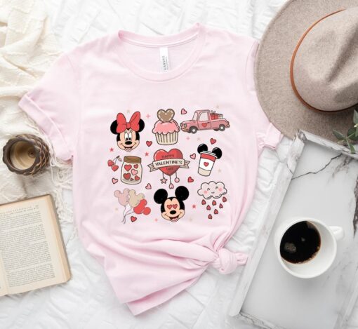 Disney Valentine's Day T-Shirt, Matching Valentines Shirts, Mickey And Minnie Friends Shirt, Disney Valentine's T-Shirt, Valentines Gift Tee