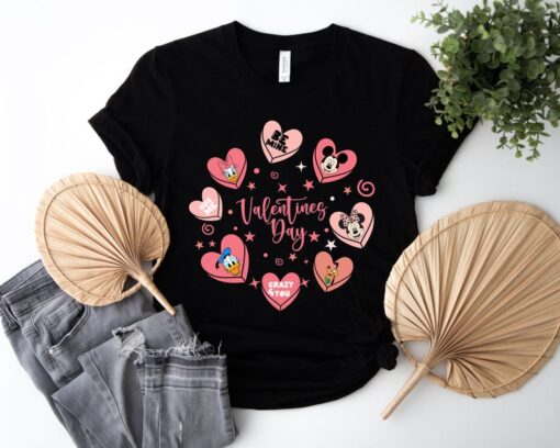 Disney Heart Valentines Shirt, Mickey and Friends Valentine Shirt, Disney Couple Shirt, Matching Valentine Shirt, Valentines Day Shirt